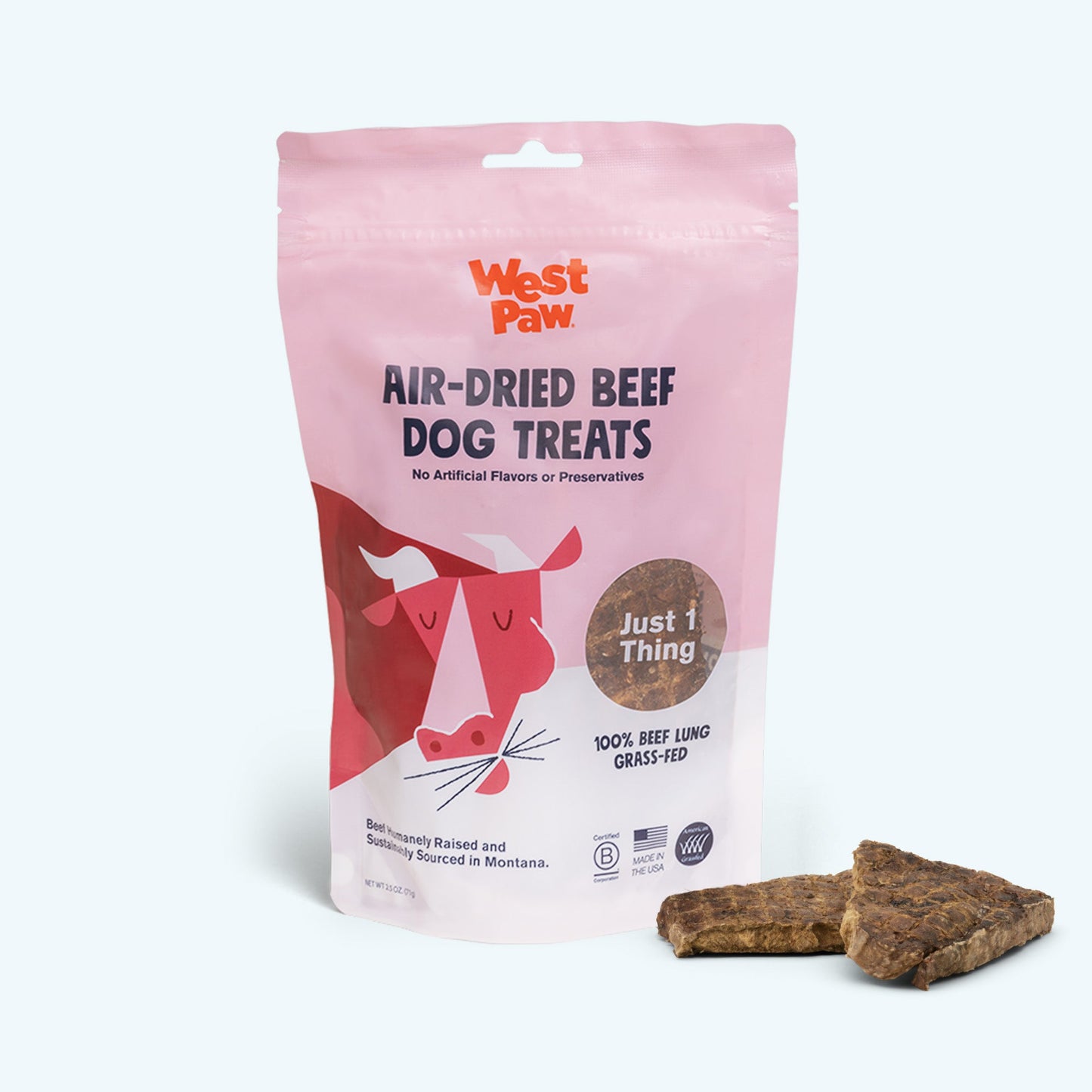 West Paw Air-Dried Beef Lung Dog Treats