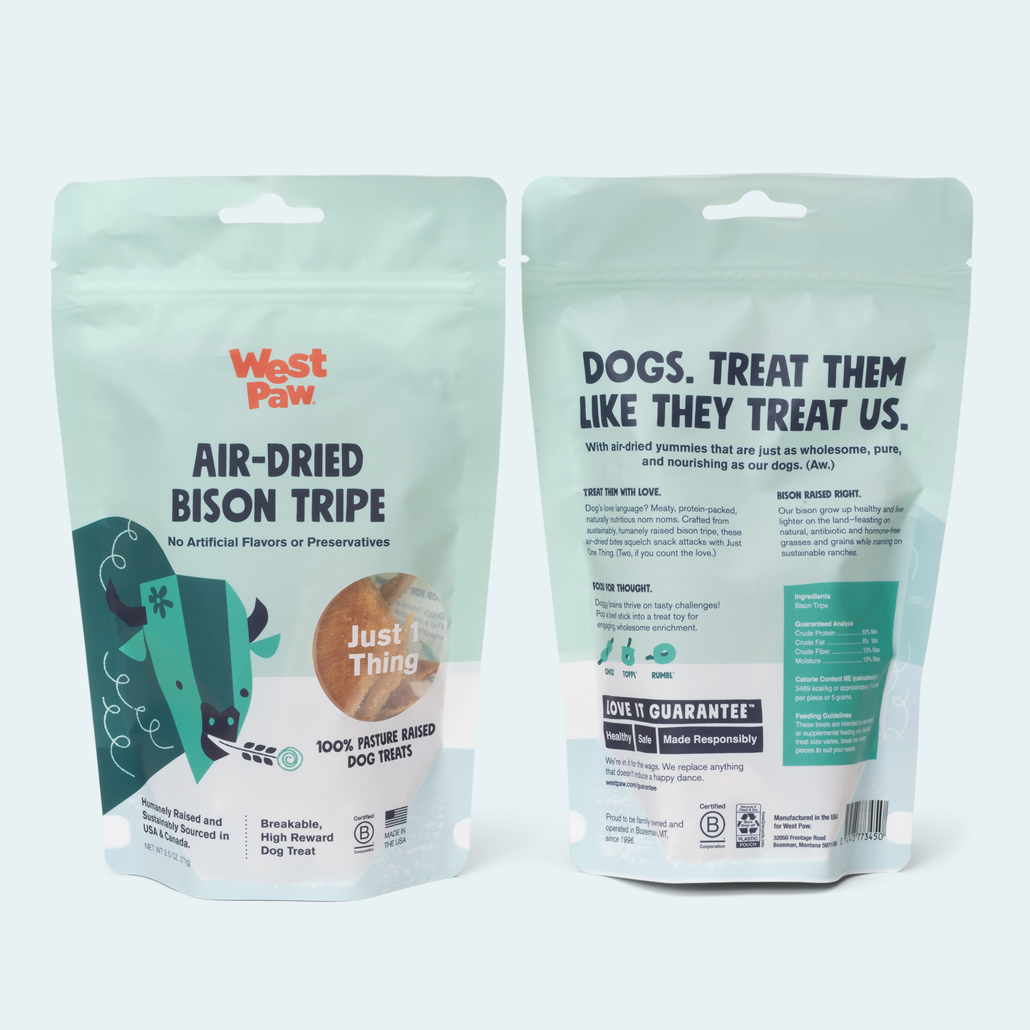 West Paw Air-Dried Bison Tripe