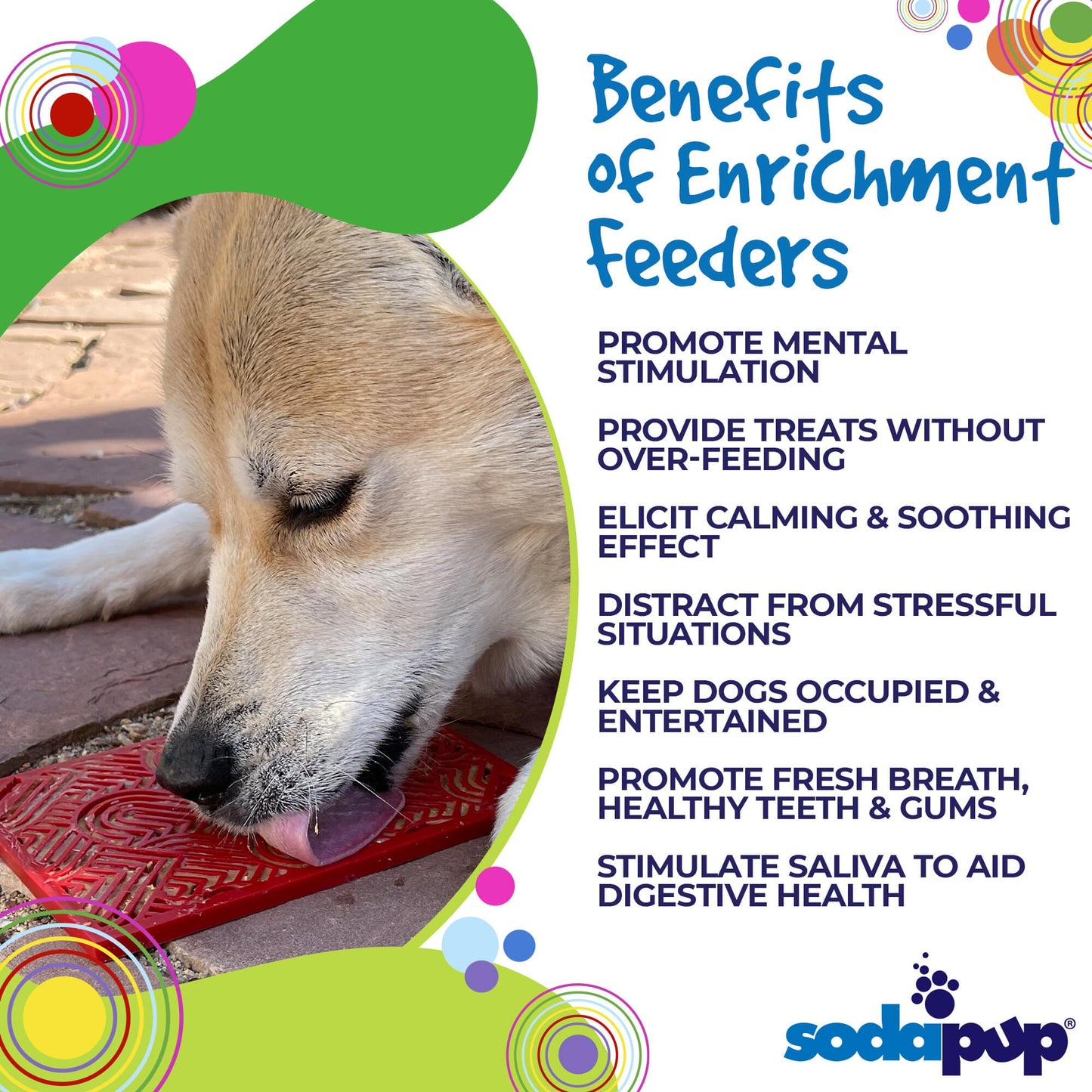 SodaPup Love eMat - Enrichment Lick Mat for Dogs and Cats| Heart Design | SodaPup
