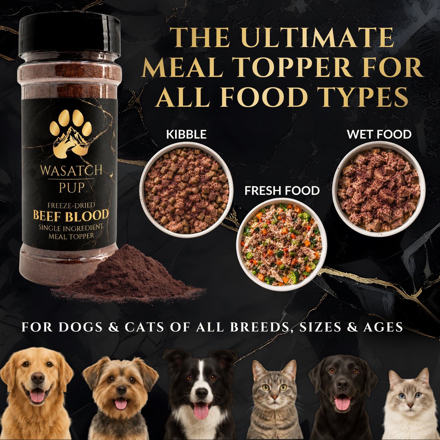Wasatch Pup - Freeze-Dried Beef Blood | Meal Topper