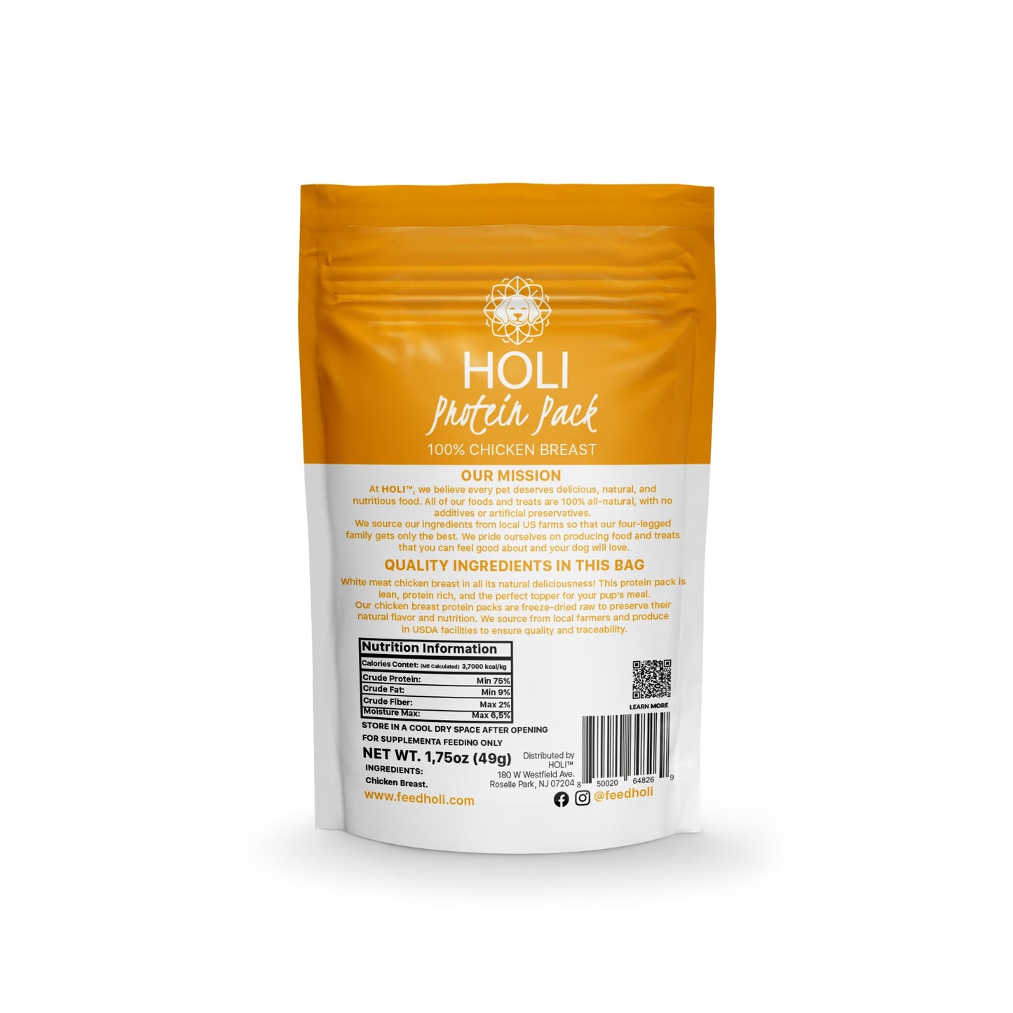HOLI - Chicken Breast Dog Food Topper - Freeze Dried - Single Ingredient