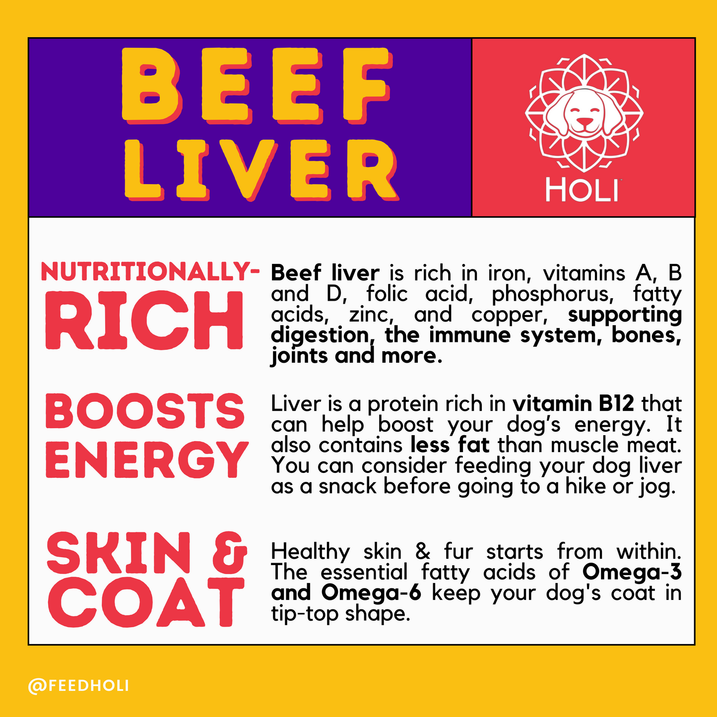 HOLI - Beef Liver Dog Treats - Freeze-Dried - Single Ingredient