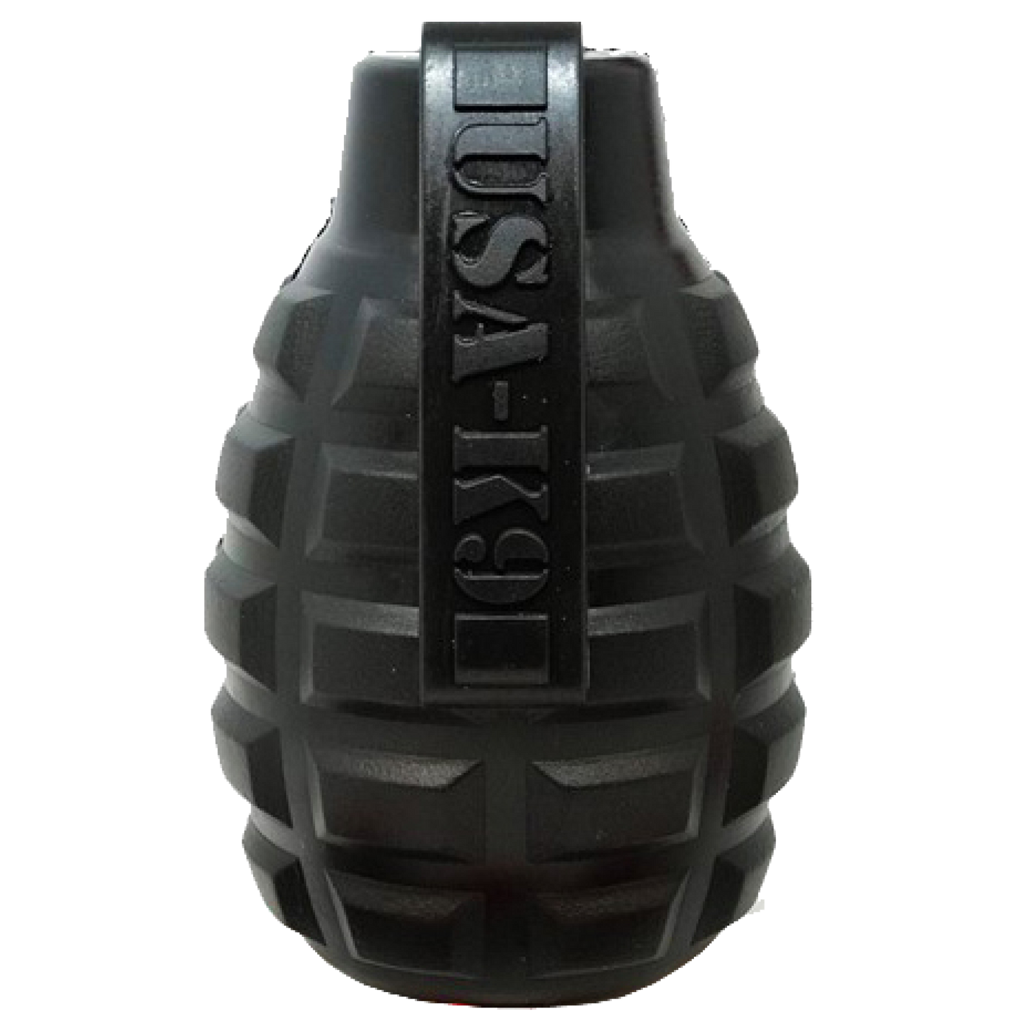 USA-K9 Grenade Shaped eDispenser Durable Dog Chew Toy & Treat Dispenser - Magnum Black