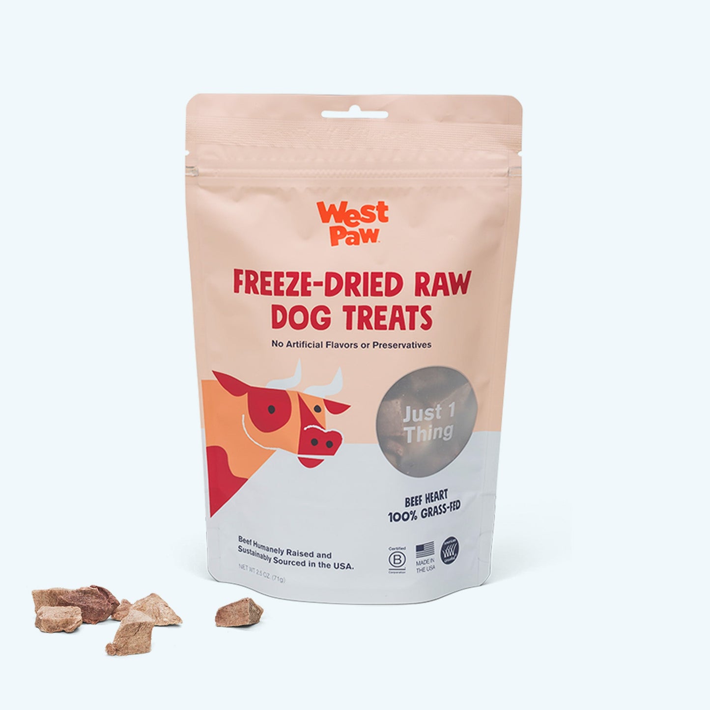 West Paw Freeze-Dried Raw Beef Heart Treats