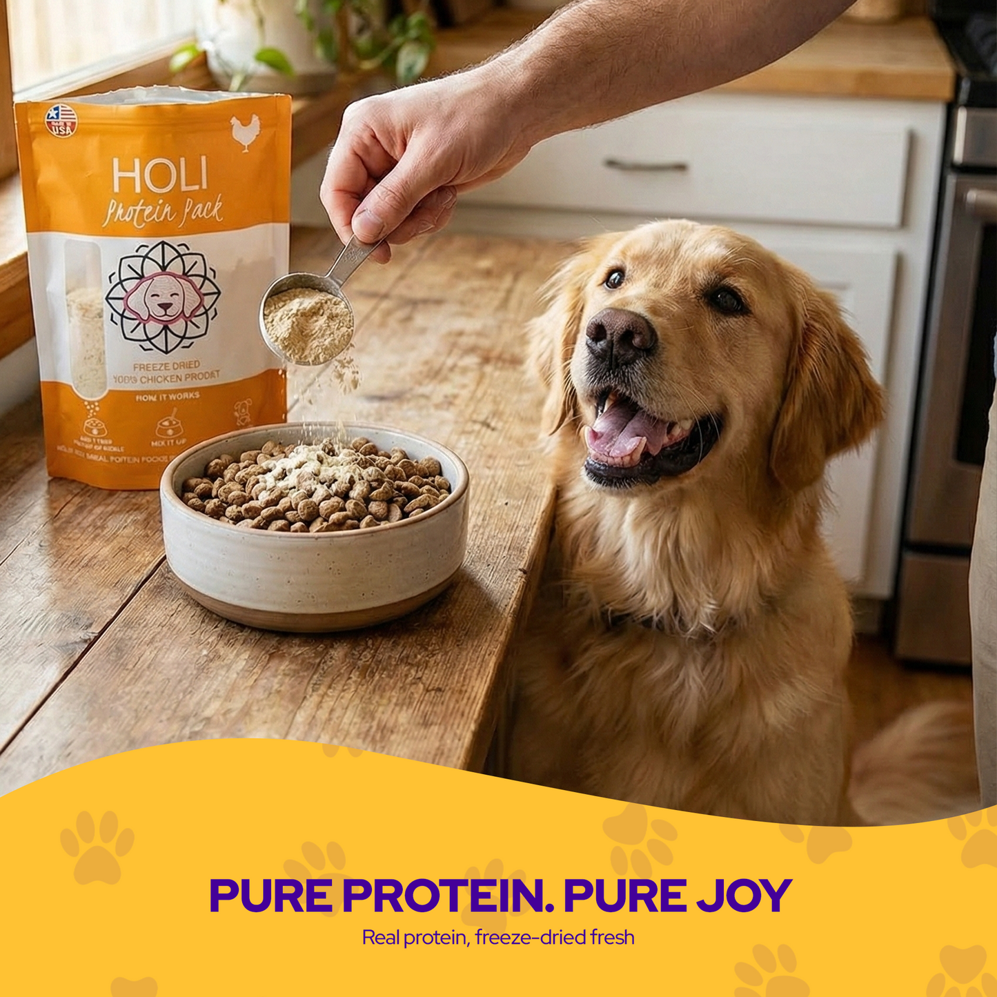HOLI - Chicken Breast Dog Food Topper - Freeze Dried - Single Ingredient