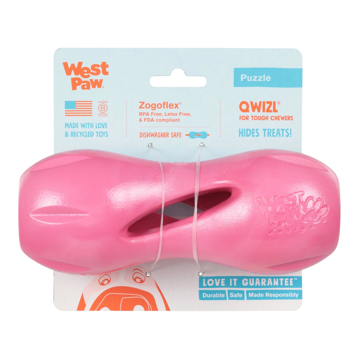 West Paw Qwizl Geranium