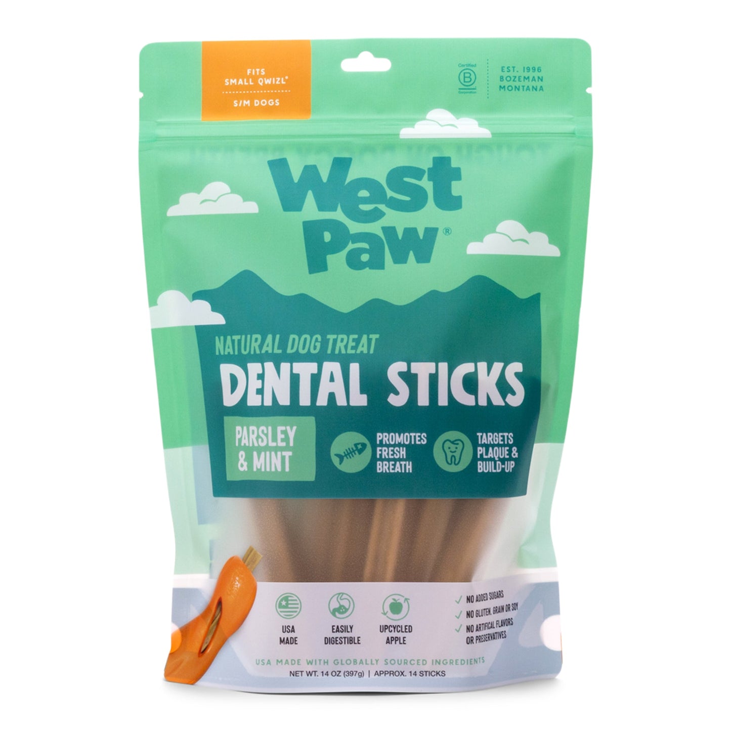 West Paw Natural Dental Sticks Small