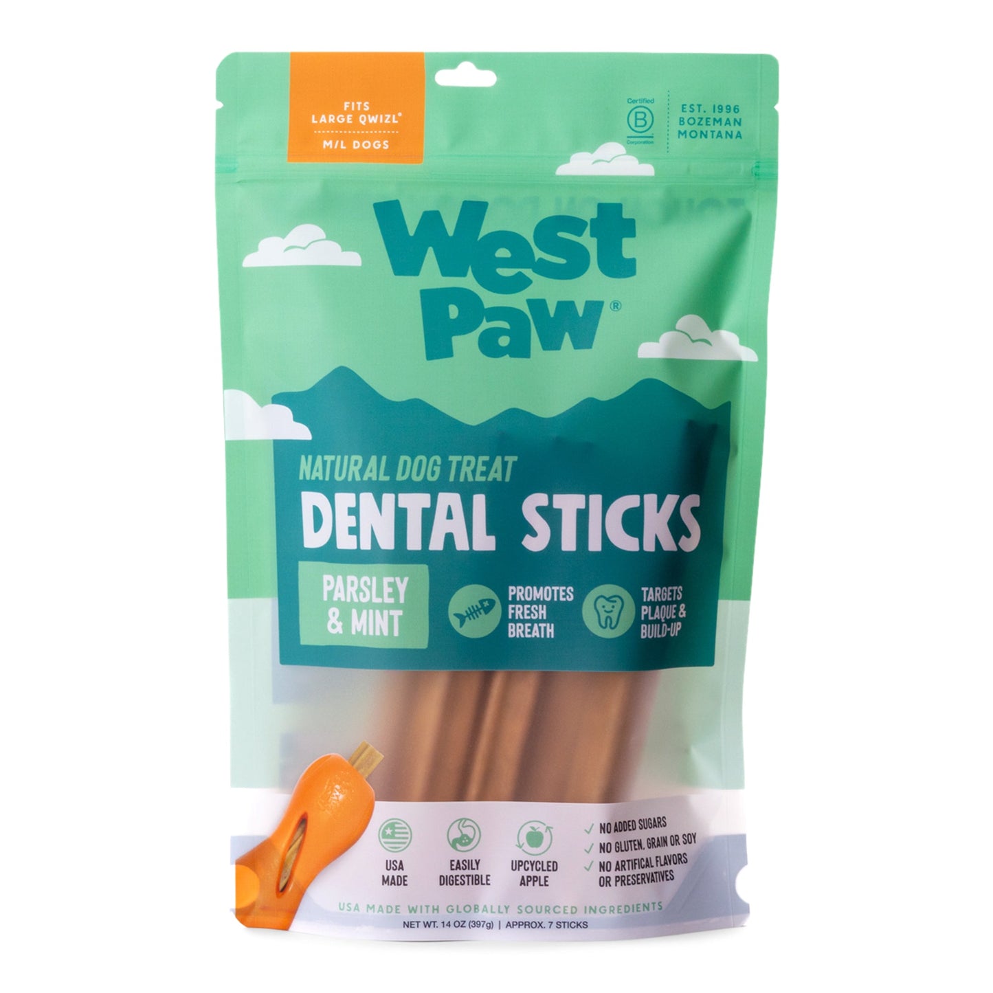 West Paw Natural Dental Sticks Large