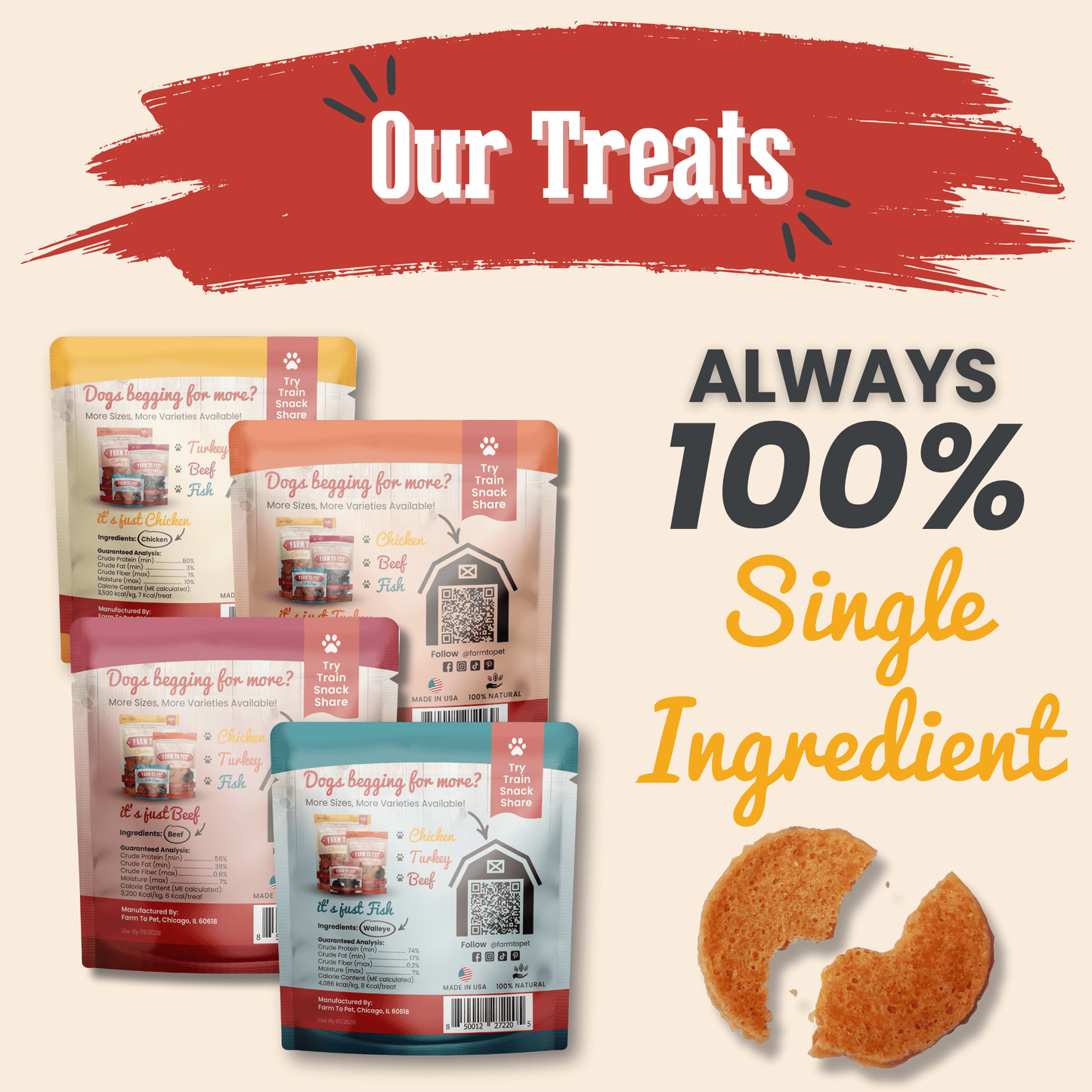 Farm to Pet - Snack Pack Dog Treat Sampler
