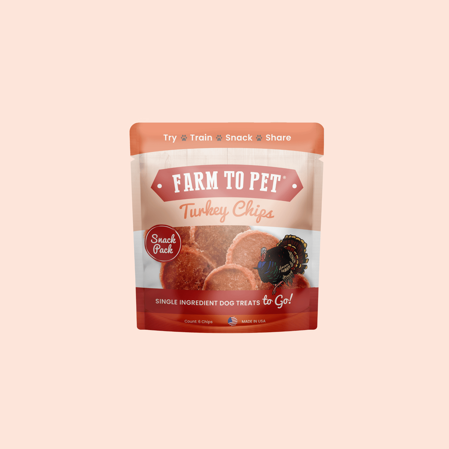 Farm to Pet - Turkey Chips Snack Pack Bundles | Low Allergen Treats for Training