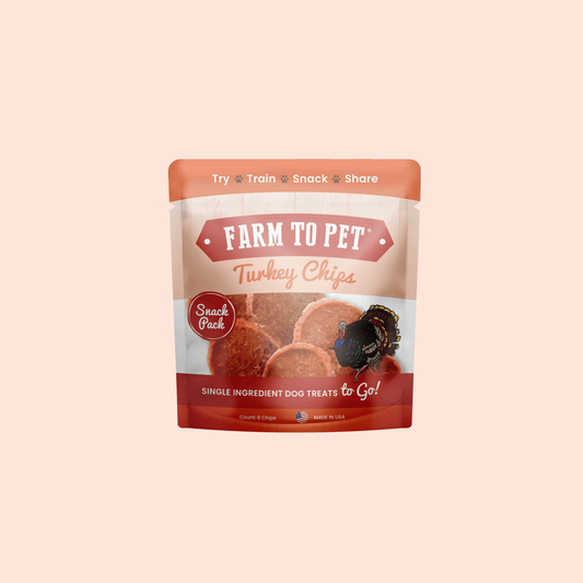 Farm to Pet - Turkey Chips Snack Pack Bundles | Low Allergen Treats for Training
