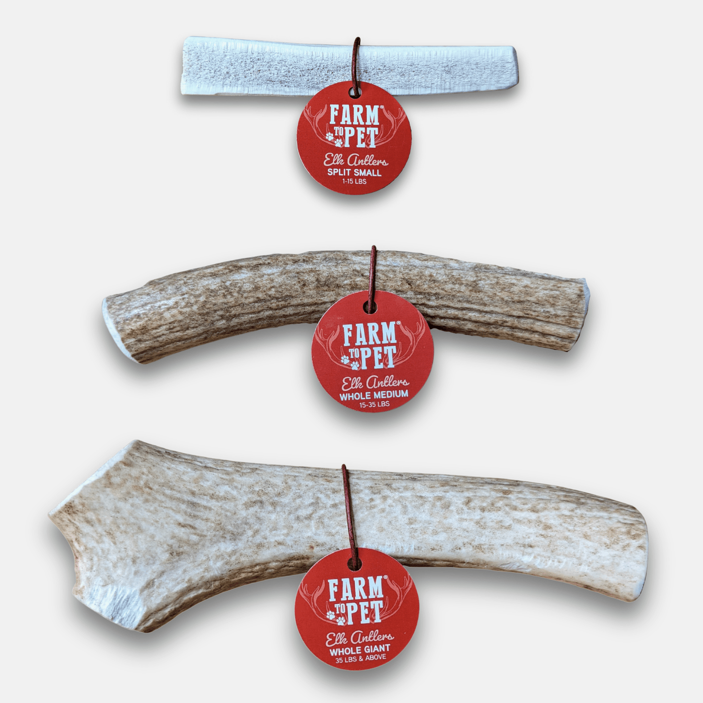 Farm to Pet - Elk Antler Dog Chews | All-Natural Whole and Split Elk Antler Chews for Dogs