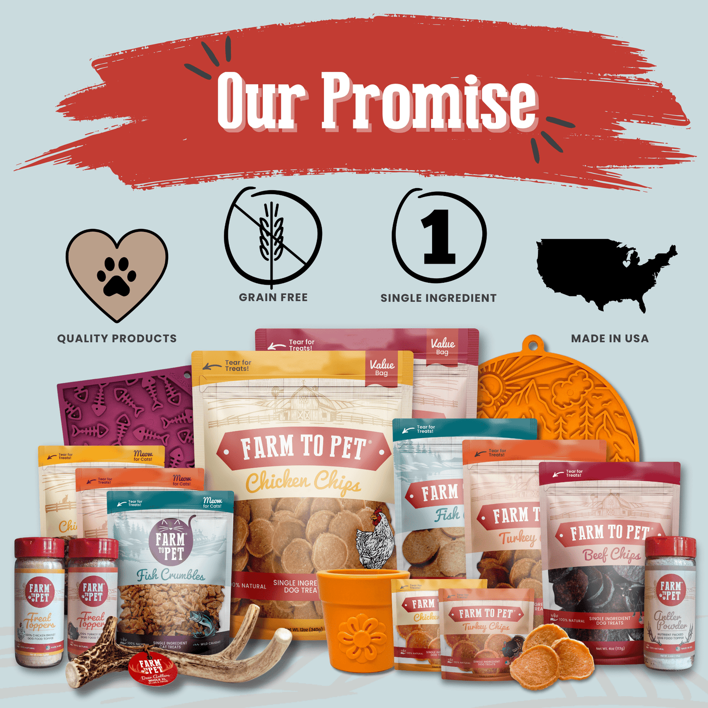 Farm to Pet - Puppy Packs 'n Snacks Dog Treat Starter Pack | Single-Ingredient Training Treats