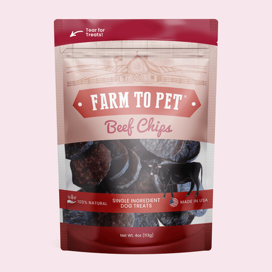 Farm To Pet - Beef Chips Dog Treats | Single-Ingredient Healthy Treats for Dogs