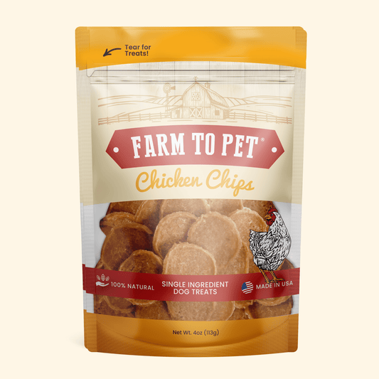Farm to Pet - Chicken Chips for Dogs | All-Natural Single-Ingredient Dog Treats