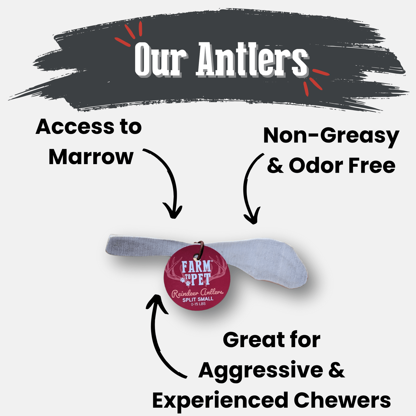 Farm to Pet - Reindeer Antler Dog Chews | Organic Chews for Dogs