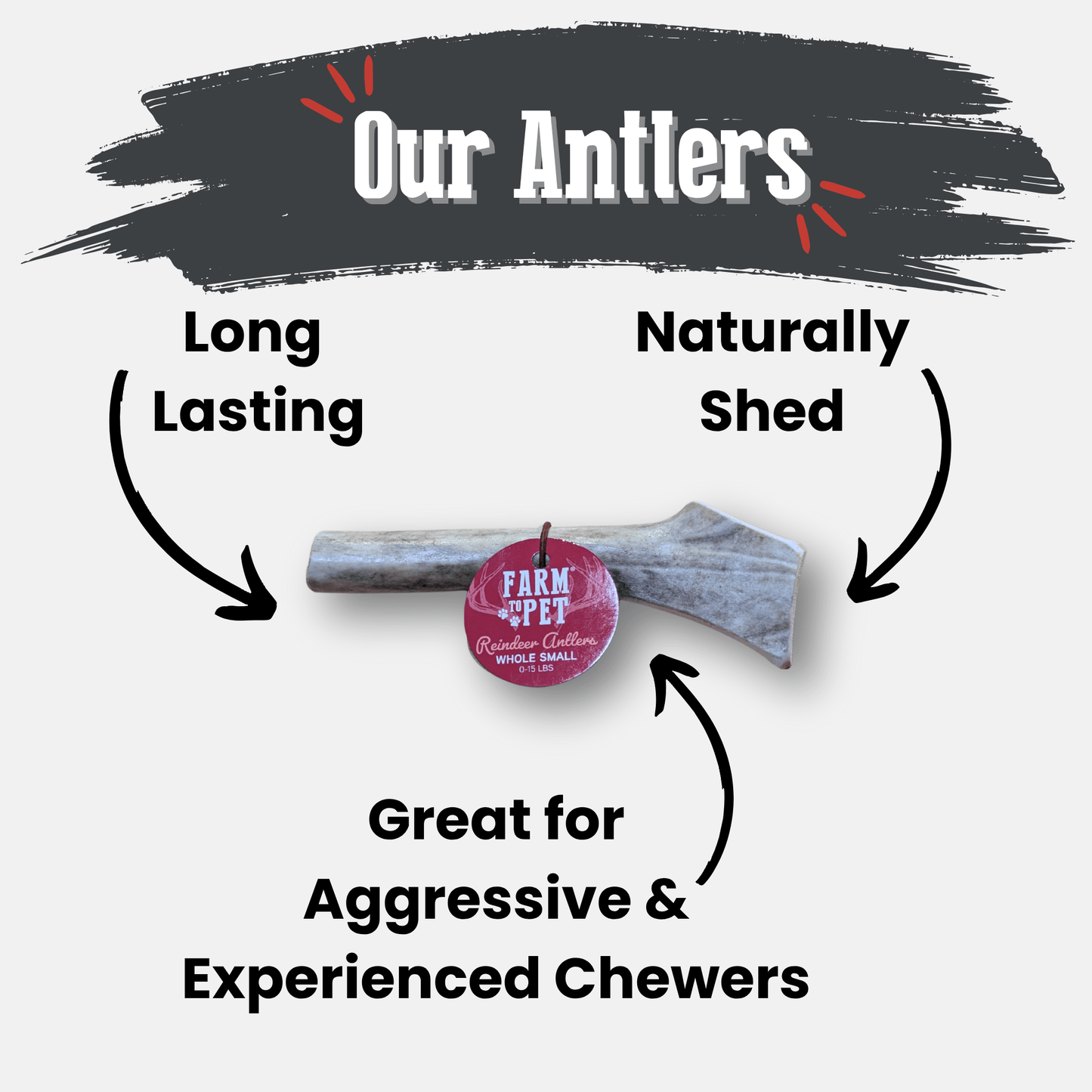 Farm to Pet - Reindeer Antler Dog Chews | Organic Chews for Dogs