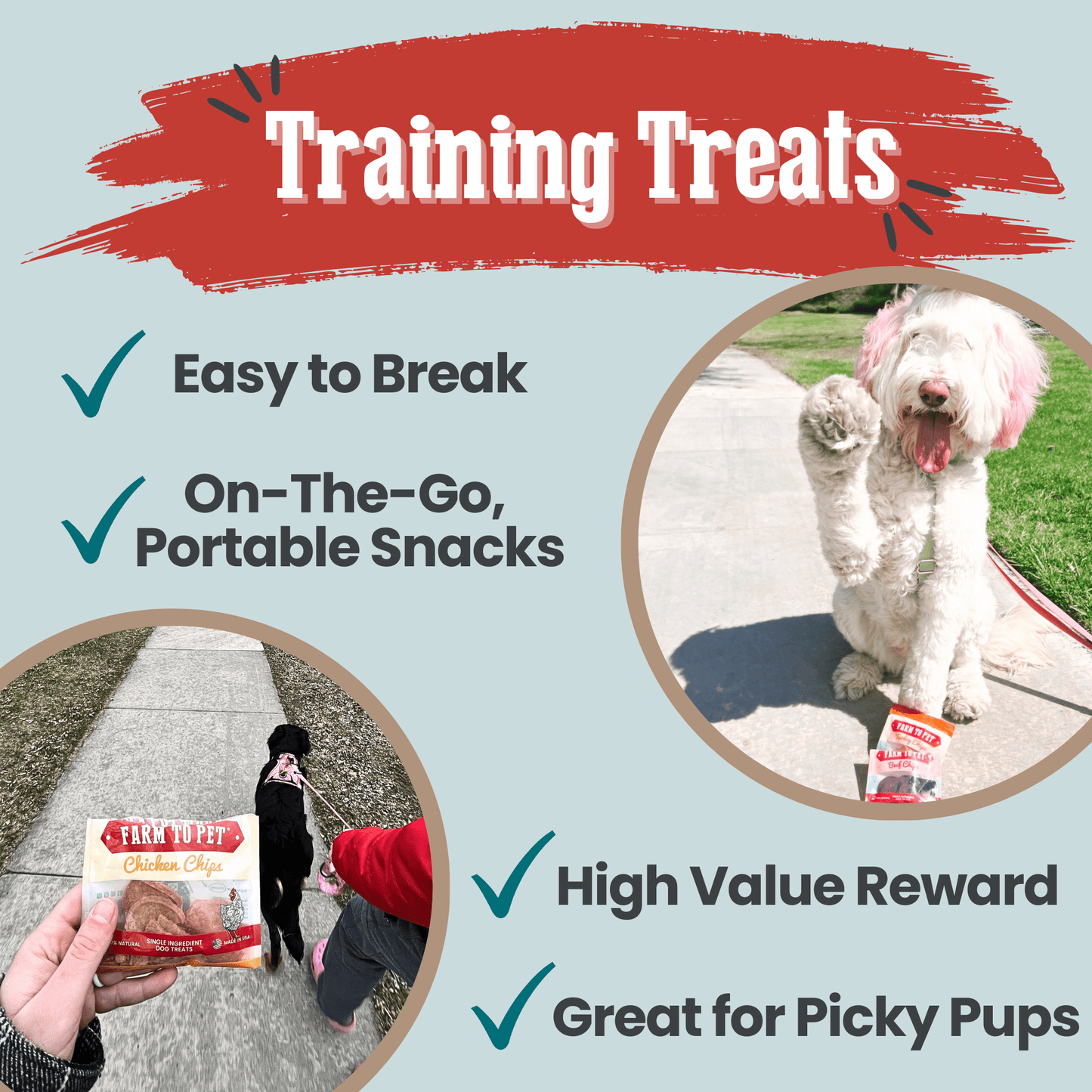 Farm to Pet - Puppy Packs 'n Snacks Dog Treat Starter Pack | Single-Ingredient Training Treats