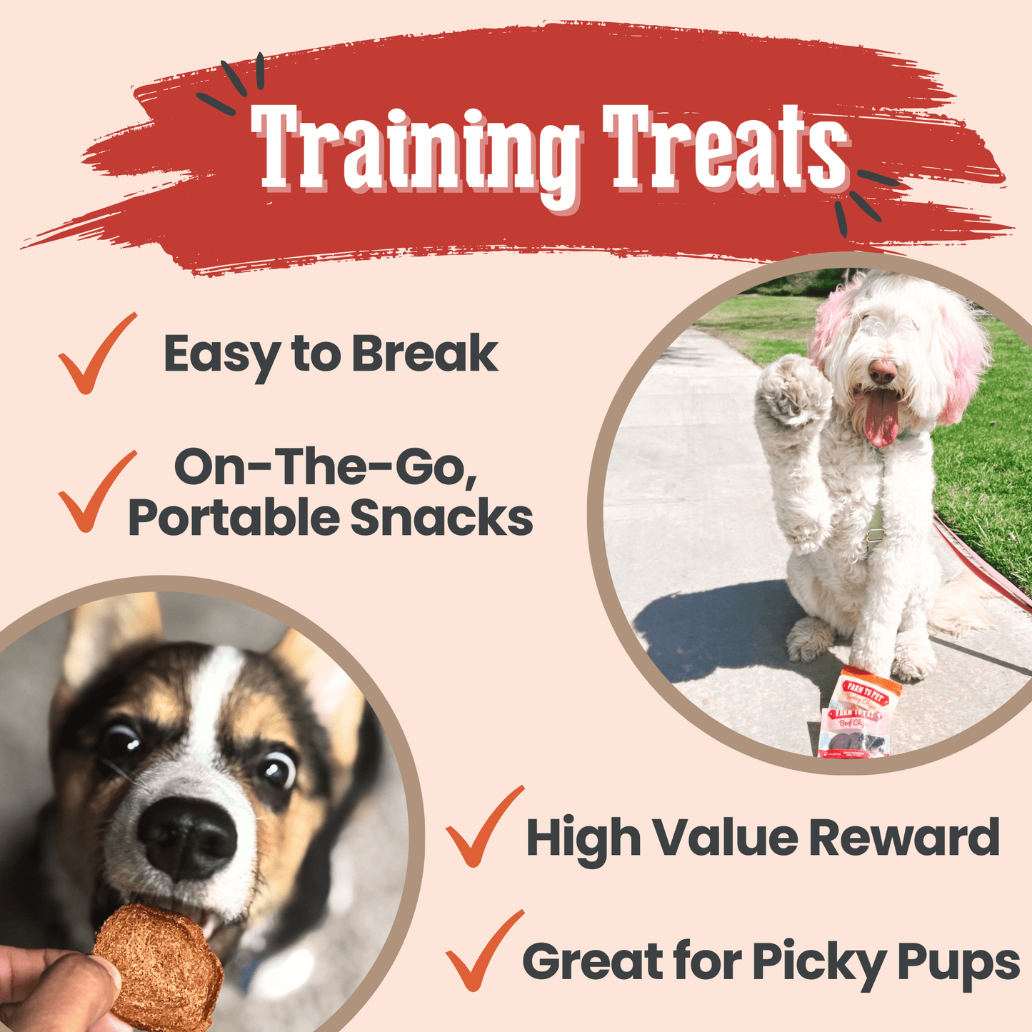 Farm to Pet - Puppy Packs 'n Snacks Dog Treat Starter Pack | Single-Ingredient Training Treats