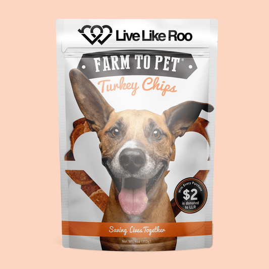 Farm to Pet - Live Like Roo Turkey Chips for Dogs | Dog Treats That Give Back