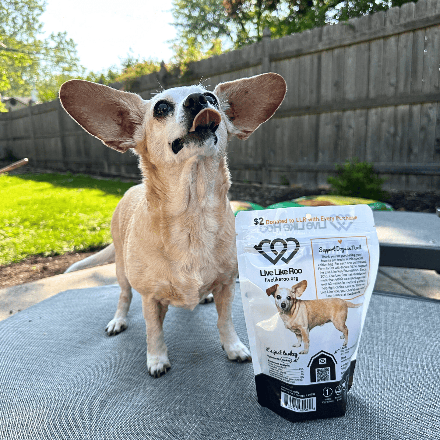 Farm to Pet - Live Like Roo Turkey Chips for Dogs | Dog Treats That Give Back