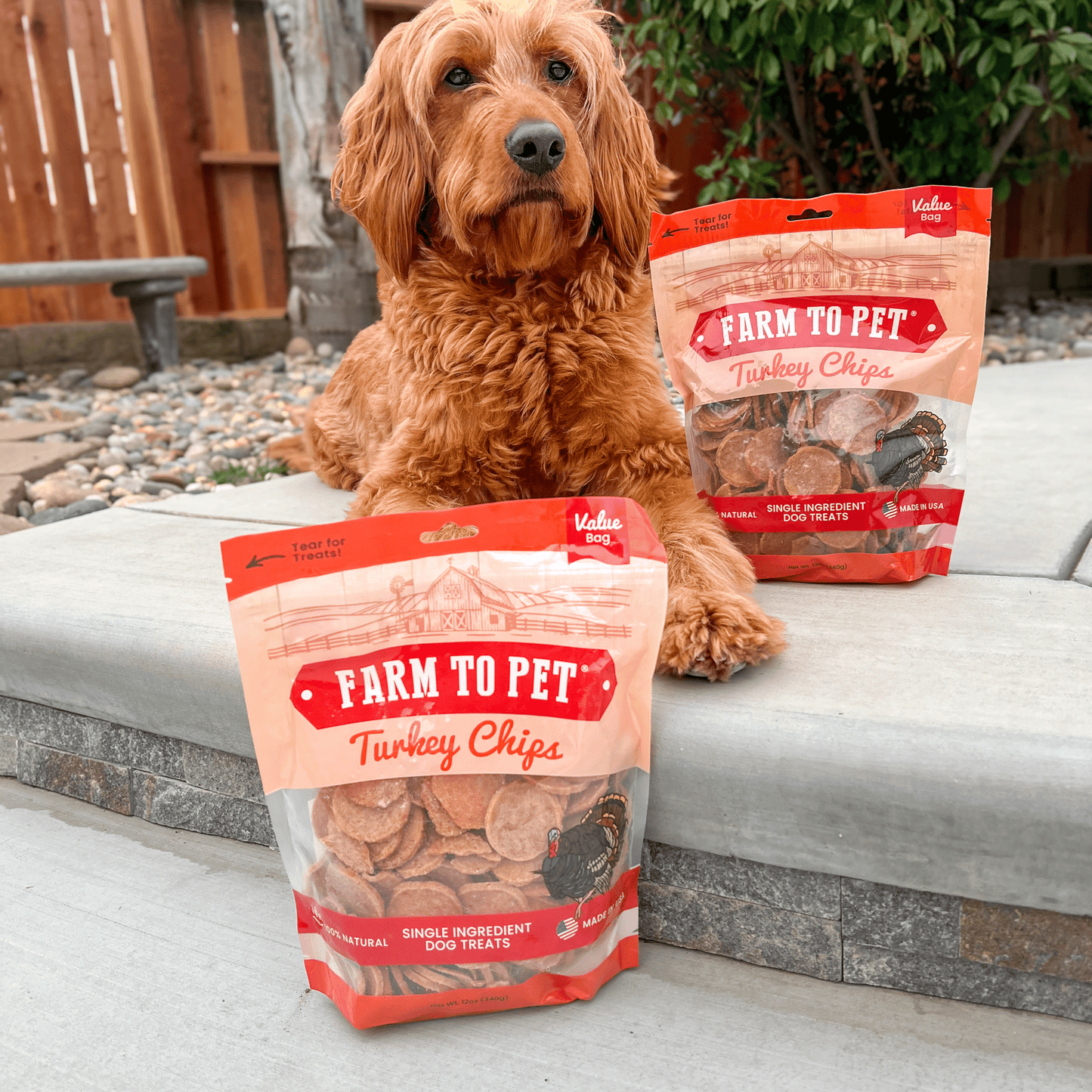 Farm to Pet - Turkey Chips for Dogs | All-Natural Single-Ingredient Healthy Dog Treats