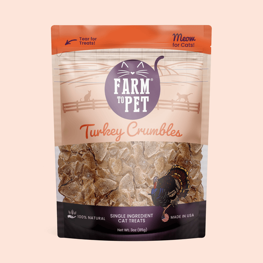 Farm to Pet - Turkey Crumbles for Cats | Grain-Free Cat Treats