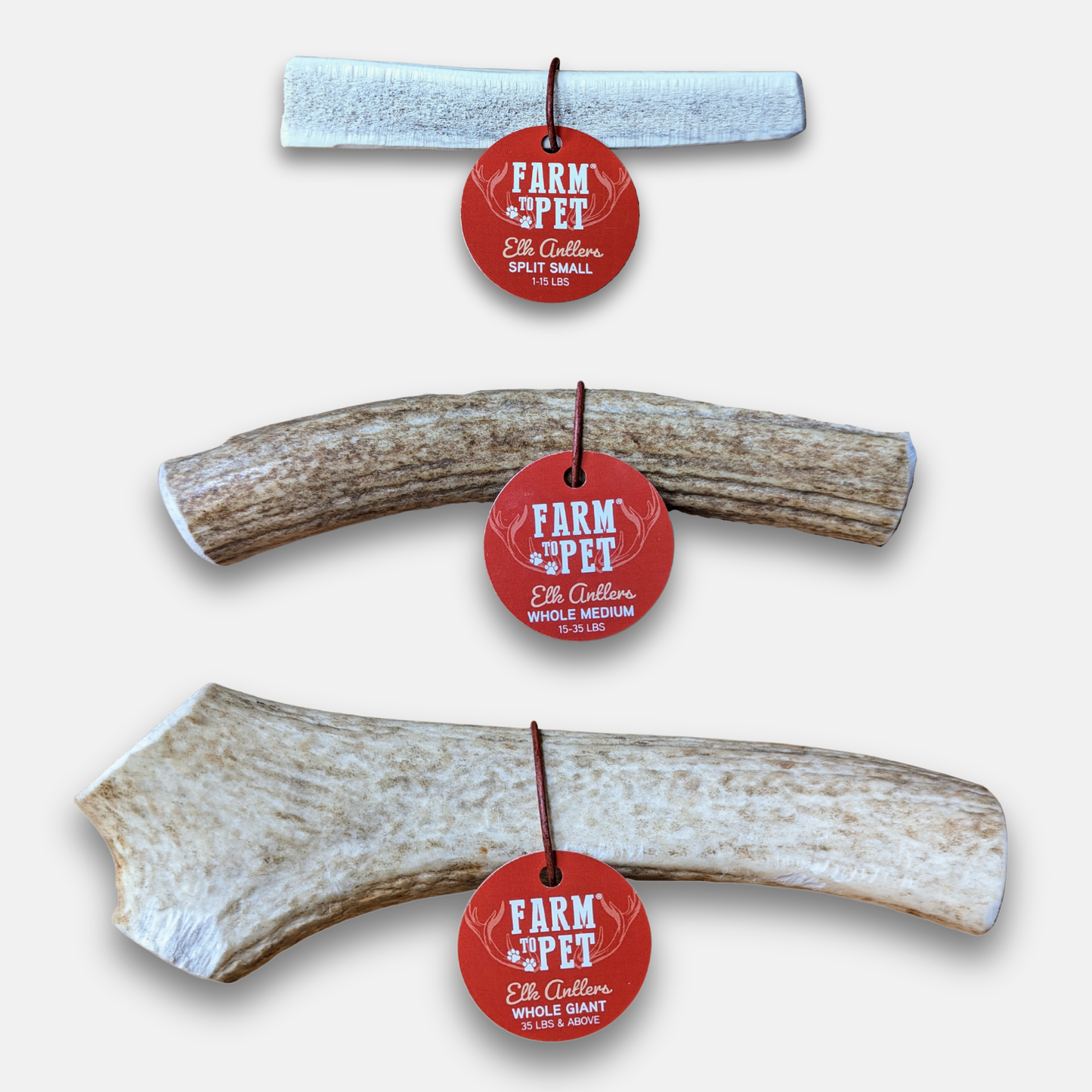 Farm to Pet - Elk Antler Dog Chews | All-Natural Whole and Split Elk Antler Chews for Dogs