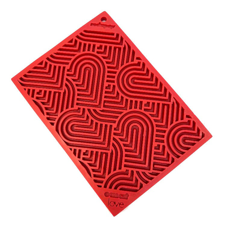SodaPup Love eMat - Enrichment Lick Mat for Dogs and Cats| Heart Design | SodaPup