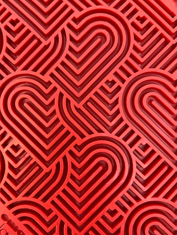 SodaPup Love eMat - Enrichment Lick Mat for Dogs and Cats| Heart Design | SodaPup