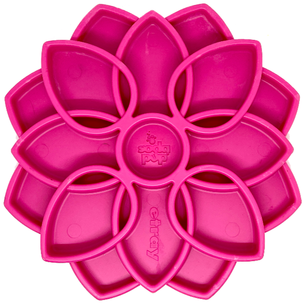 SodaPup Mandala eTray Shallow Slow Feeder Dog Bowl for Enrichment | USA Made