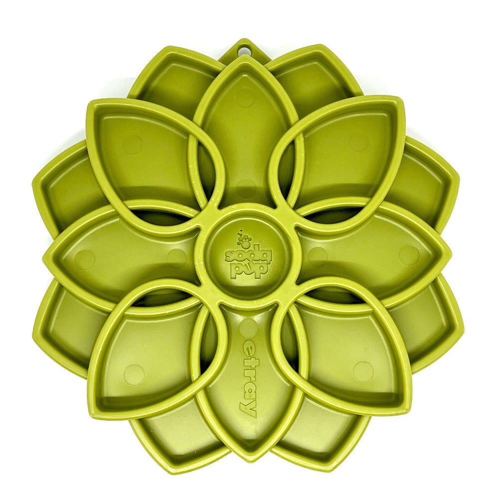 SodaPup Mandala eTray Shallow Slow Feeder Dog Bowl for Enrichment | USA Made