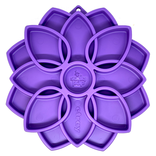 SodaPup Mandala eTray Shallow Slow Feeder Dog Bowl for Enrichment | USA Made