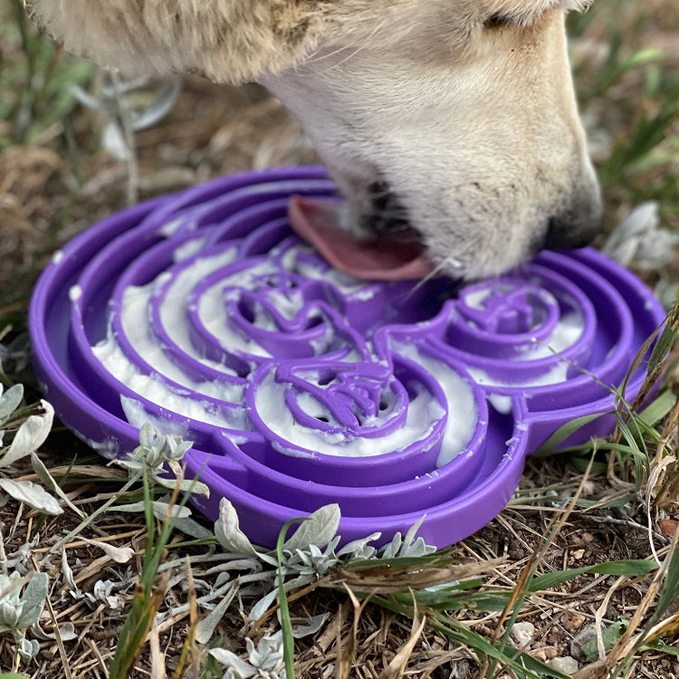 SodaPup Water Frog eTray - Shallow Slow Feeder Dog Bowl for Enrichment | USA Made