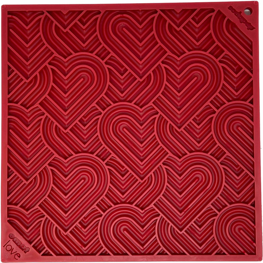 SodaPup Love eMat - Enrichment Lick Mat for Dogs and Cats| Heart Design | SodaPup