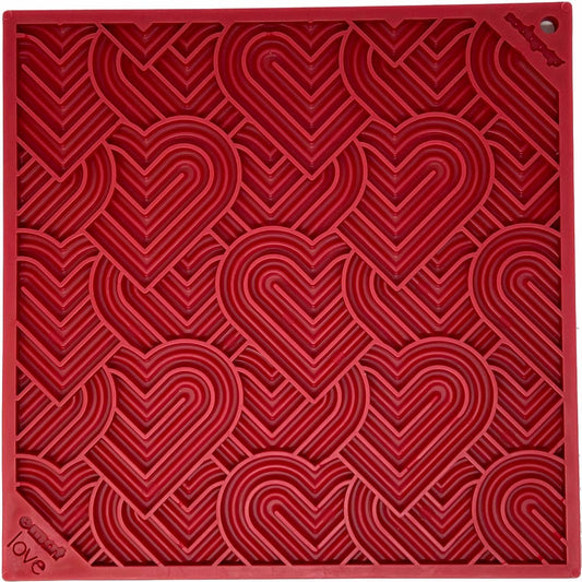 SodaPup Love eMat - Enrichment Lick Mat for Dogs and Cats| Heart Design | SodaPup
