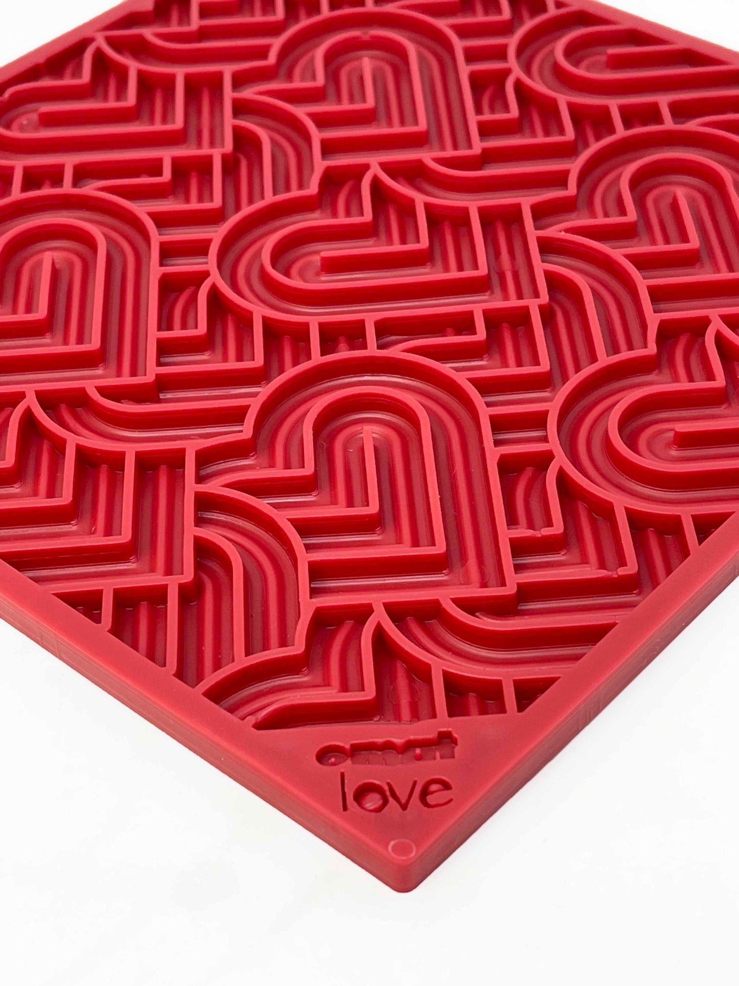 SodaPup Love eMat - Enrichment Lick Mat for Dogs and Cats| Heart Design | SodaPup