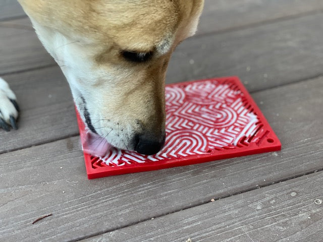 SodaPup Love eMat - Enrichment Lick Mat for Dogs and Cats| Heart Design | SodaPup