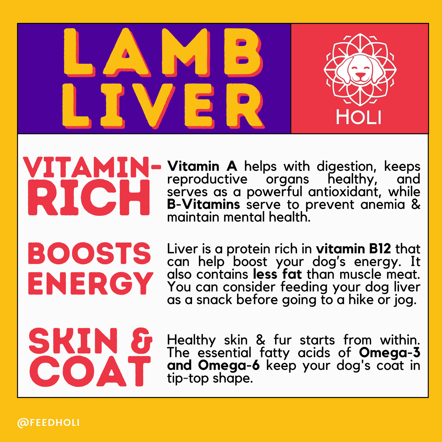 HOLI - Lamb Liver Dog and Cat Treats - Freeze Dried - Single Ingredient