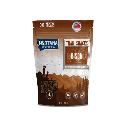 Montana Dog - Bison Liver Freeze-Dried Raw Trail Snacks (Treats) for Dogs 3oz