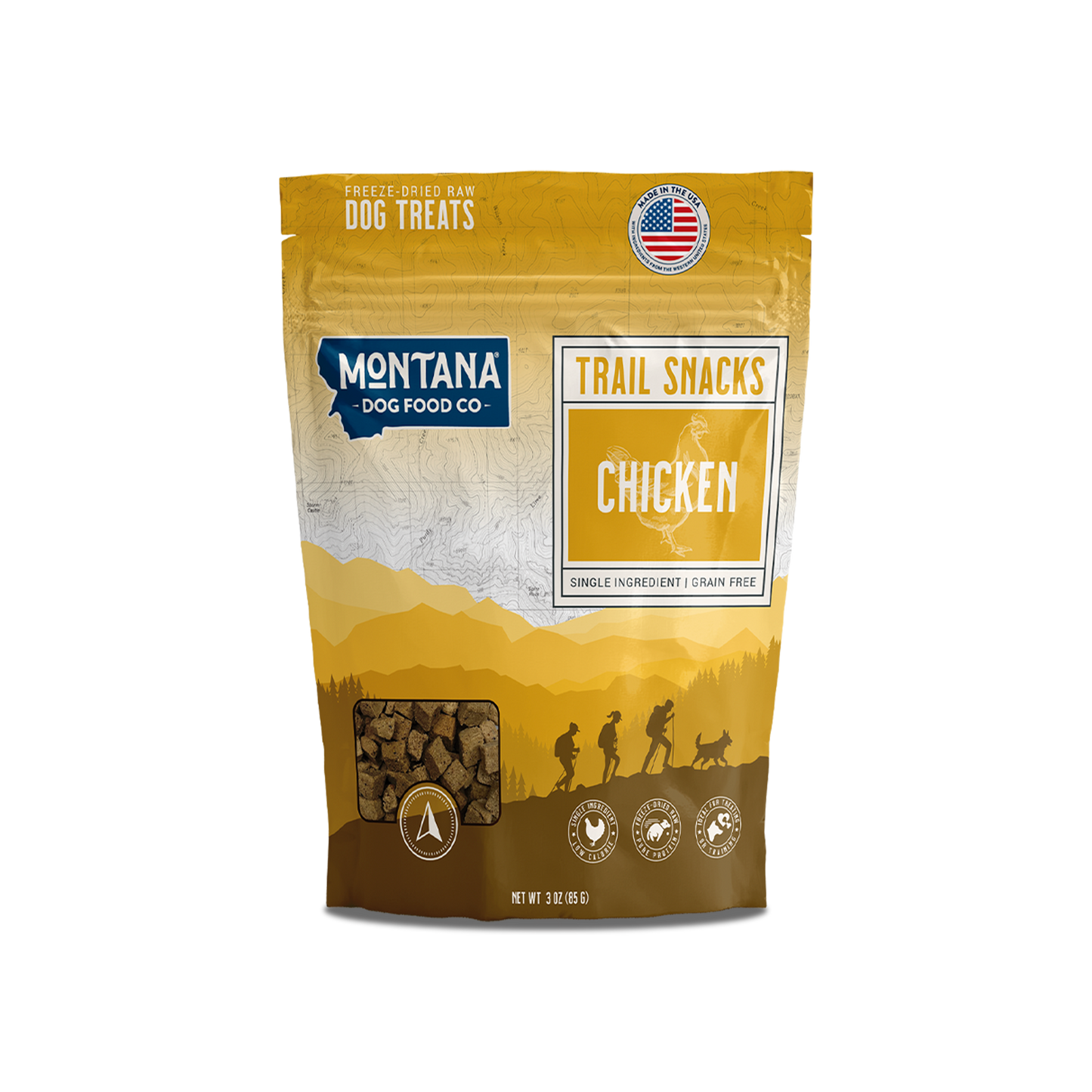 Montana Dog - Chicken Breast Freeze-Dried Raw Trail Snacks (Treats) for Dogs 3oz