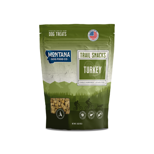 Montana Dog - Turkey Heart Freeze-dried Raw Trail Snacks (Treats) for Dogs 3oz