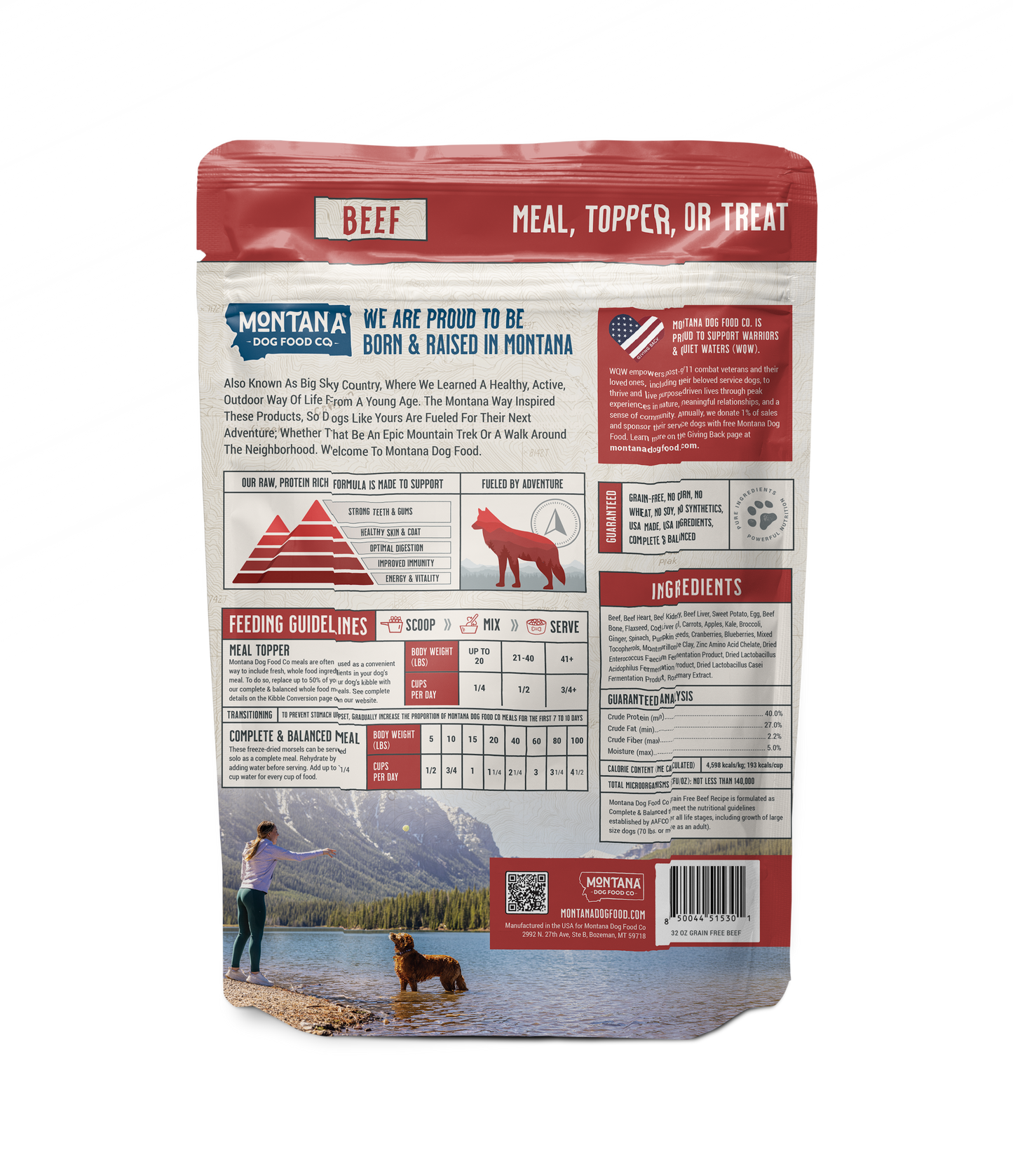 Montana Dog - Grain-Free Beef Freeze-Dried Raw Adventure Fuel (Dog Food)
