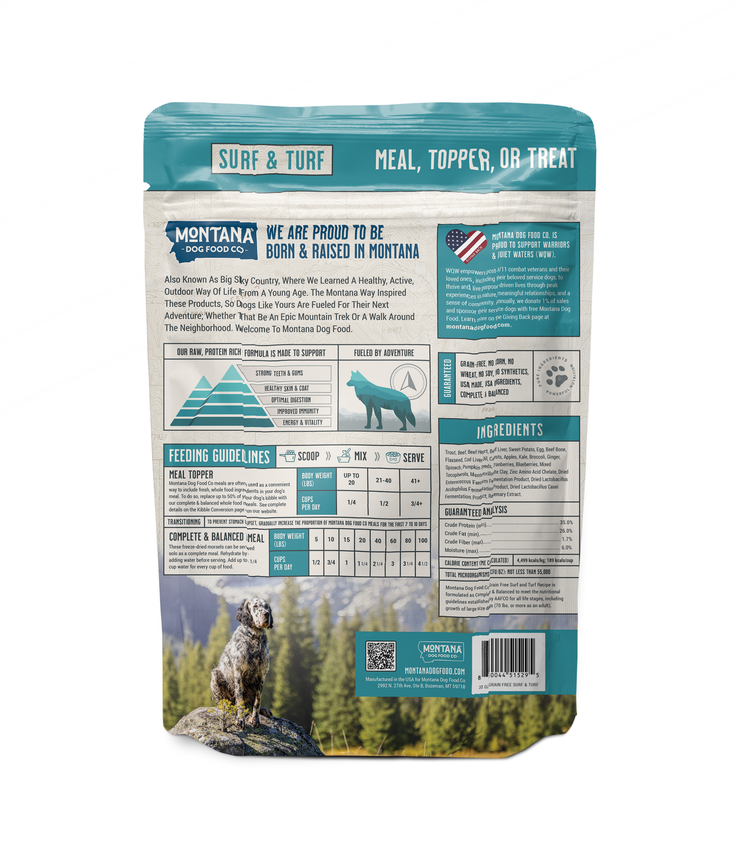 Montana Dog - Grain-Free Surf & Turf Freeze-Dried Raw Adventure Fuel (Dog Food)