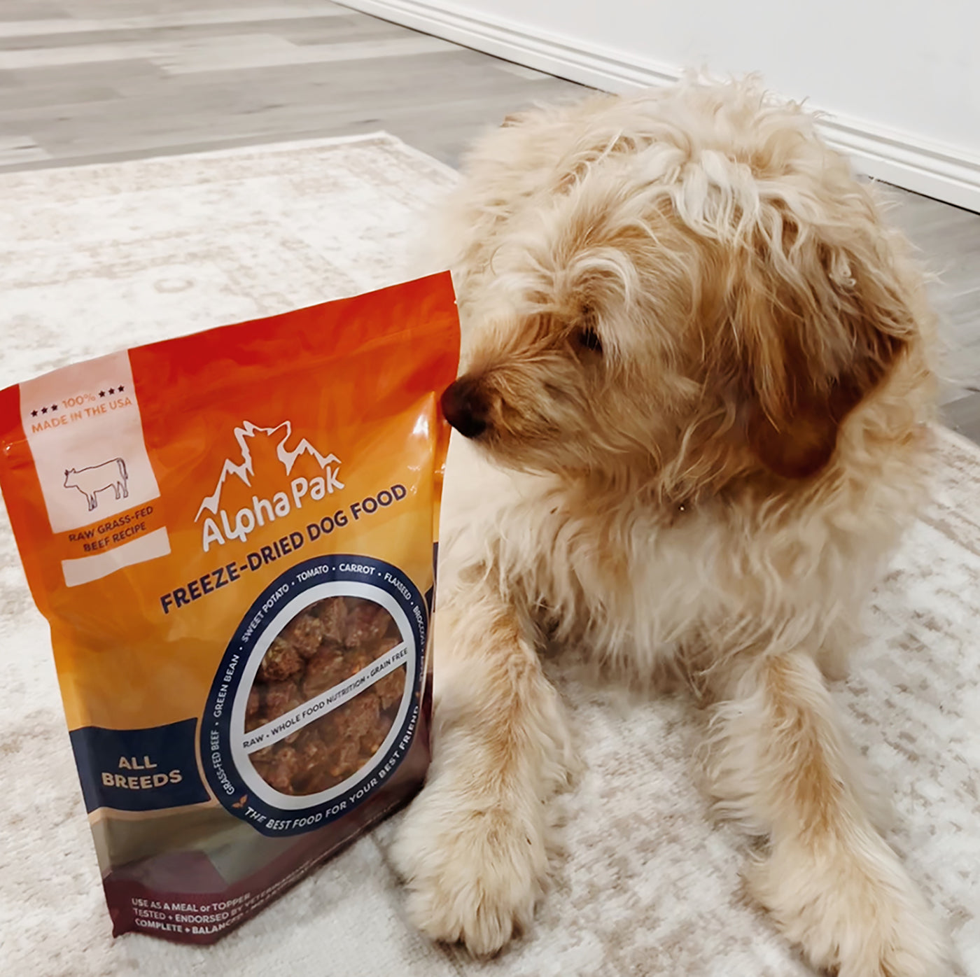 AlphaPak Freeze-Dried Raw Beef — Formulated for Dog Longevity