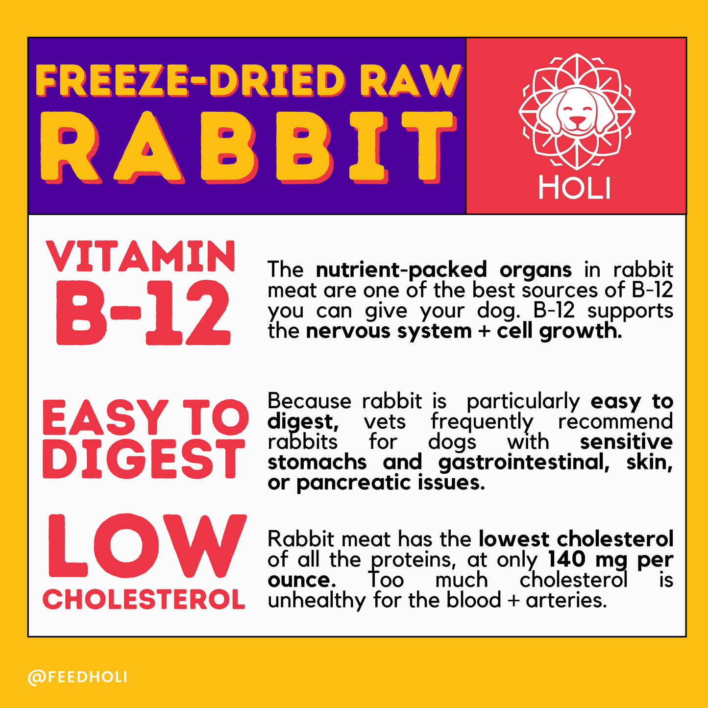 HOLI - Rabbit Dog and Cat Treats - Freeze-Dried - Single Ingredient