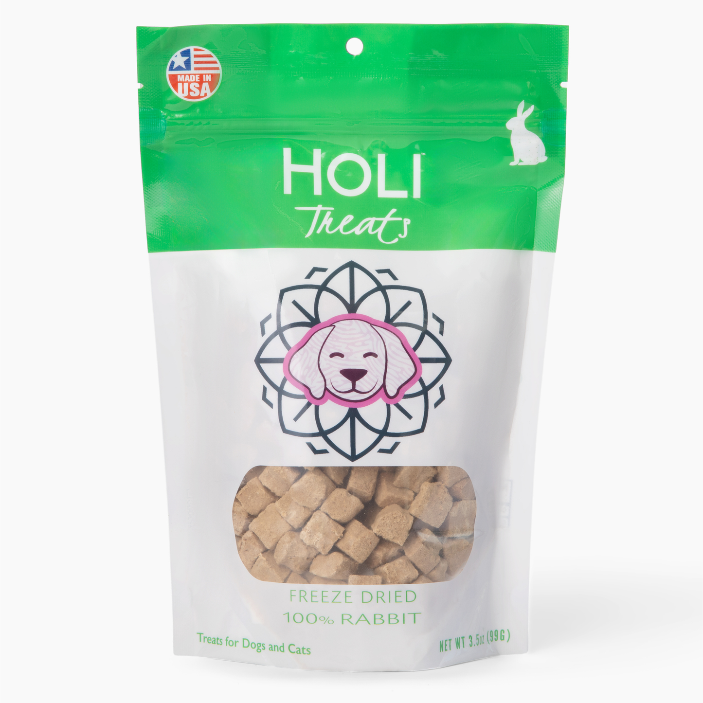HOLI - Rabbit Dog and Cat Treats - Freeze-Dried - Single Ingredient