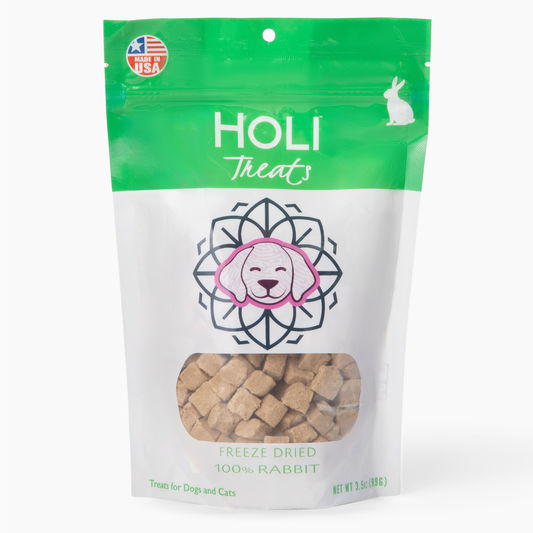 HOLI - Rabbit Dog and Cat Treats - Freeze-Dried - Single Ingredient