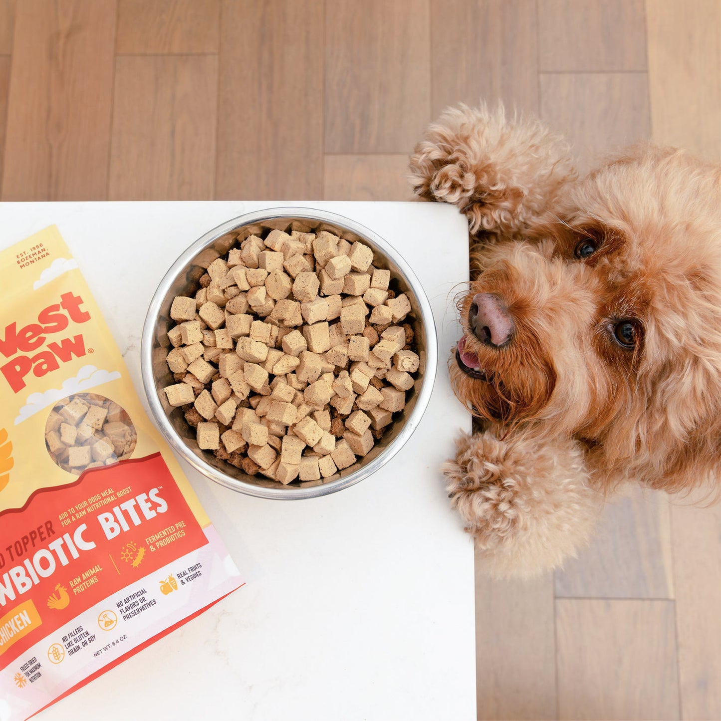 West Paw Rawbiotic Bites Chicken Dog Food Topper
