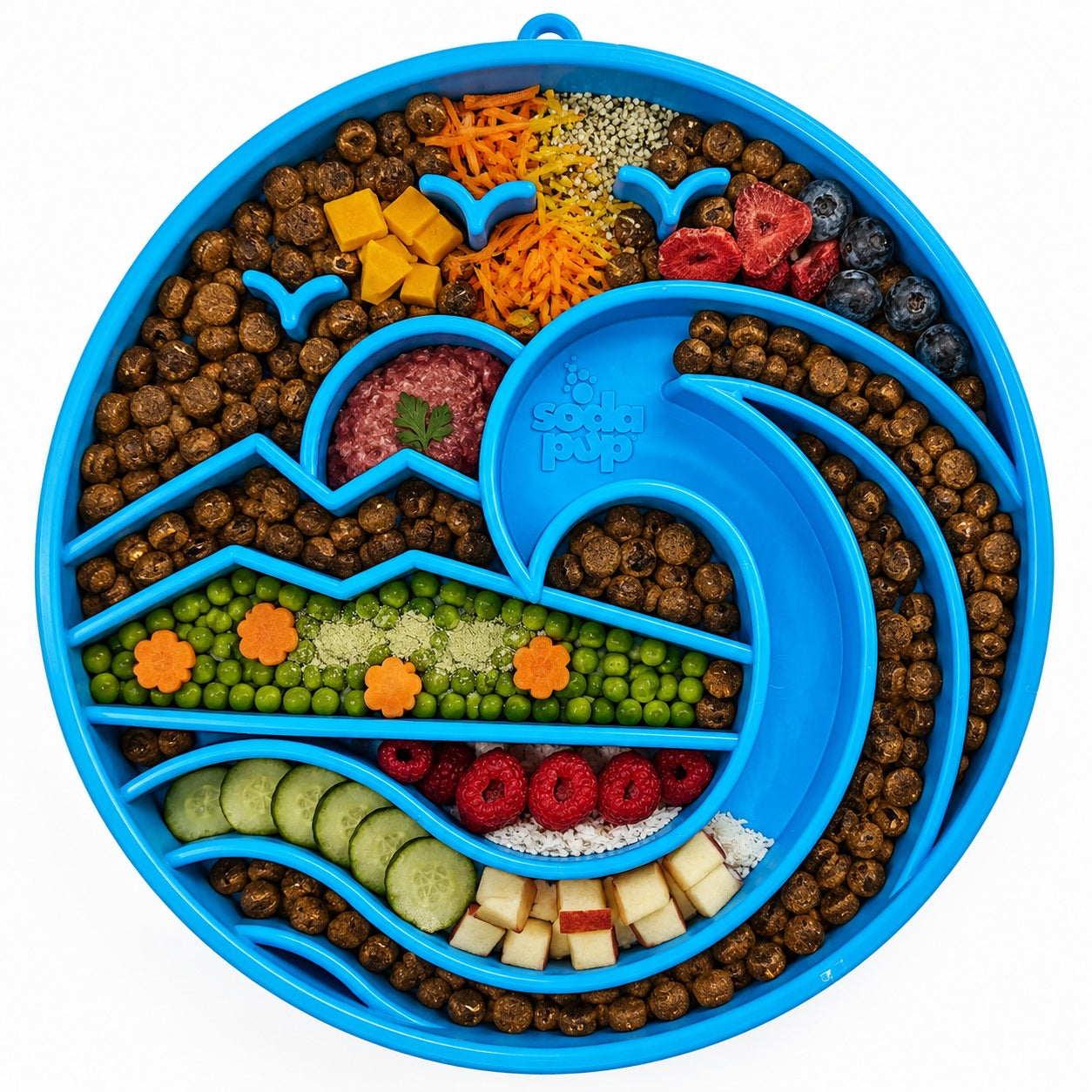 SodaPup Baja Design eTray - Shallow Slow Feeder Dog Bowl for Enrichment | USA Made